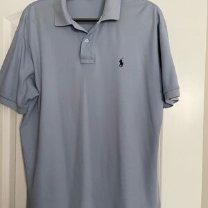 Ralph Lauren Men's Sky Blue Polo Shirt Large